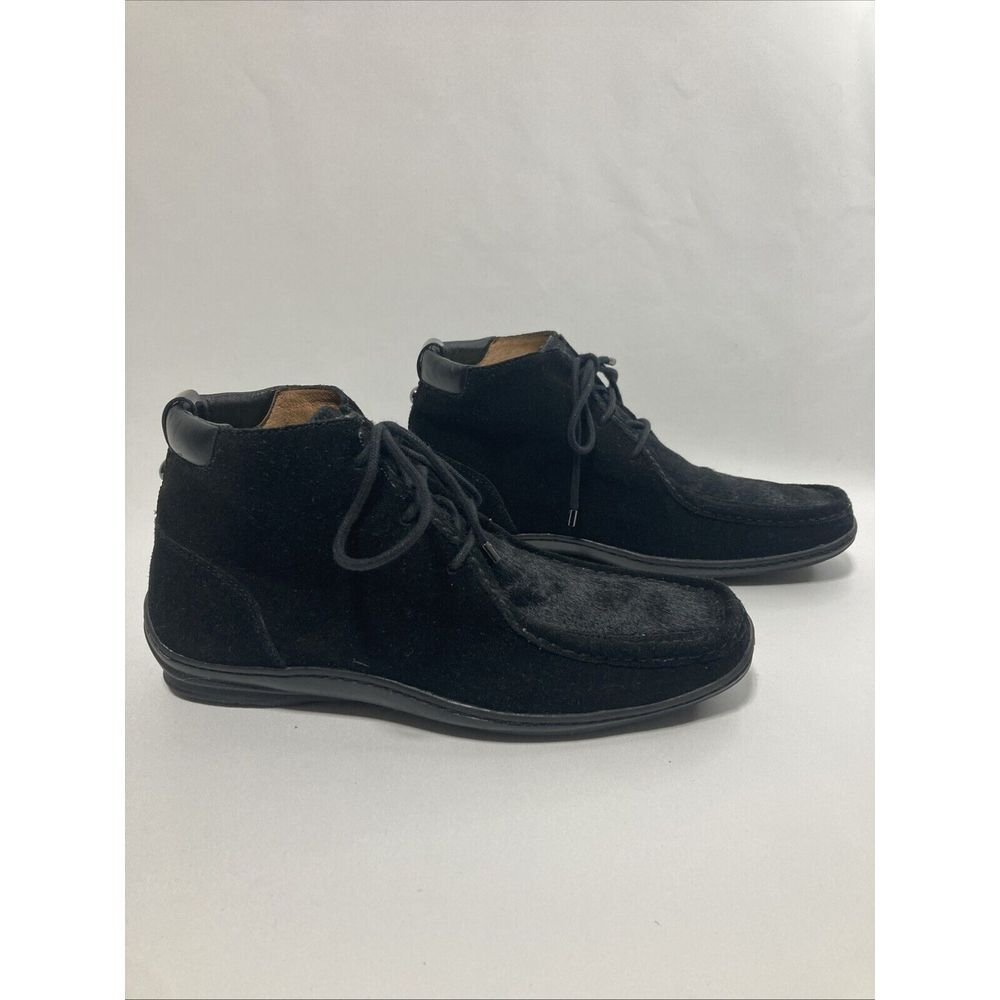 Donald J Pliner Chukka Lila Cow Hide Suede Ankle Bot‎ Moc Toe US 8M Black - Picture 5 of 12
